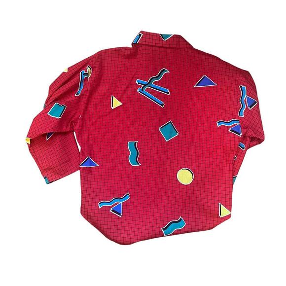 Geometric Saved by the Bell vintage 90's button up. - Picture 2 of 4